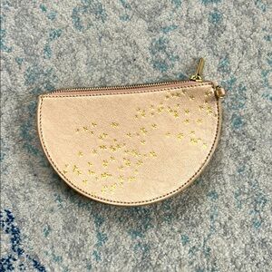Anthropologie Rose Gold Crescent Clutch